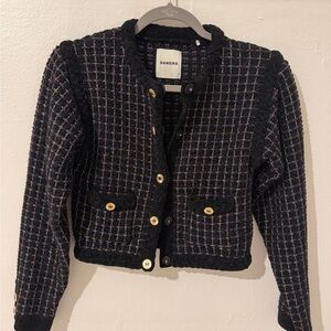 Sandro Women's Black Tweed Jacket